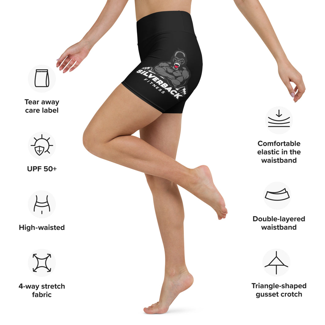 SilverBack Women's Yoga Shorts (Purple Logo)