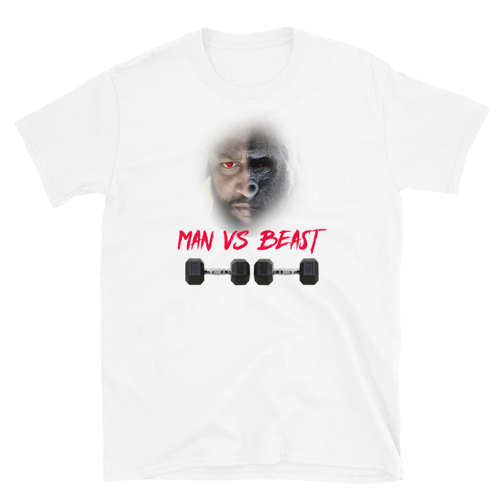 Man vs Beast Dumbbell T-Shirt